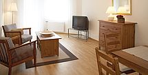Besuch empfangen im Gaesteappartement des betreuten Wohnens Wedel