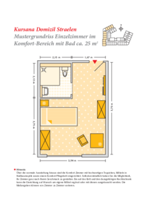 Grundrissbeispiel Einzelzimmer Komfort-Wohnbereich