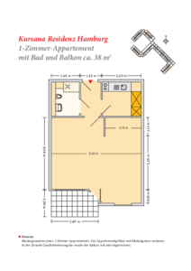 1 Zimmer (38 qm)