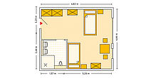 Pflegeheim Berlin - Landsberger Tor mit Beispielgrundriss Doppelzimmer.