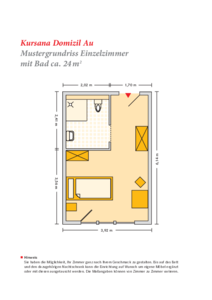 Grundrissbeispiel Einzelzimmer