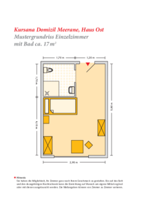 Grundrissbeispiel Einzelzimmer