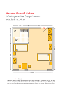 Grundrissbeispiel Doppelzimmer