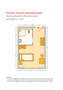 Grundrissbeispiel Einzelzimmer