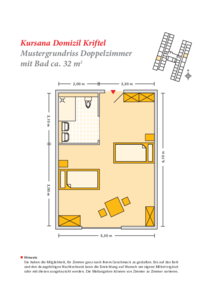 Grundrissbeispiel Doppelzimmer