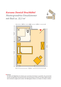 Grundrissbeispiel Einzelzimmer