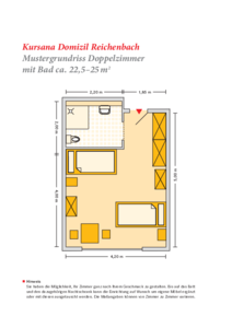 Grundrissbeispiel Doppelzimmer