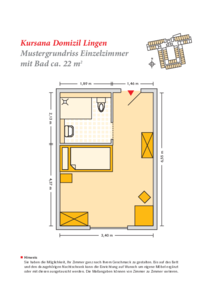 Grundrissbeispiel Einzelzimmer