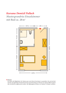 Grundrissbeispiel Einzelzimmer