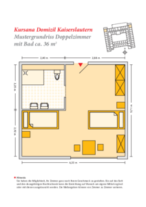 Grundrissbeispiel Doppelzimmer