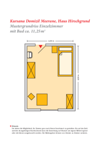 Grundrissbeispiel Einzelzimmer