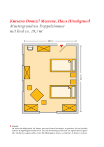 Grundrissbeispiel Doppelzimmer