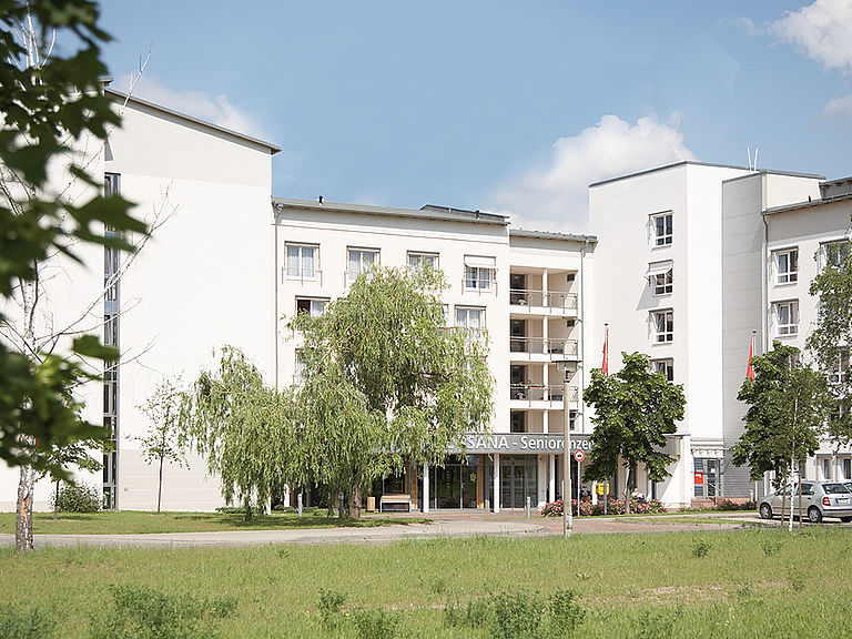 Das Pflegeheim Wolfen in der Frontalansicht