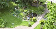 Der wunderschöne Garten des Pflegeheims Reichenbach.