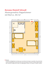 Grundrissbeispiel Doppelzimmer