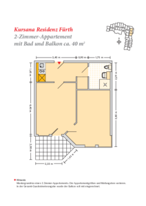 2 Zimmer (43 qm)