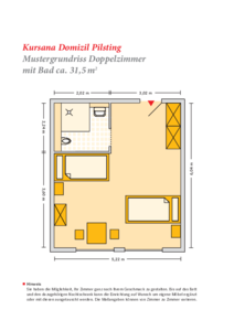 Grundrissbeispiel Doppelzimmer