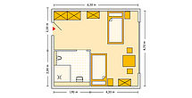 Pflegeheim Stavenhagen mit Beispielgrundriss Doppelzimmer