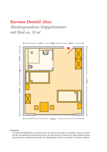 Grundrissbeispiel Doppelzimmer