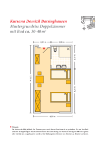 Grundrissbeispiel Doppelzimmer