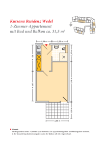 1 Zimmer (31,5 qm)
