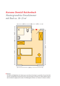 Grundrissbeispiel Einzelzimmer