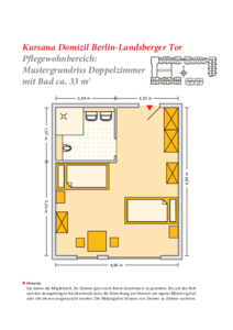 Grundrissbeispiel Doppelzimmer