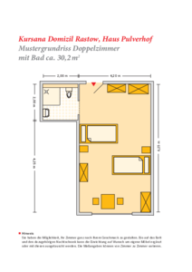 Grundrissbeispiel Doppelzimmer