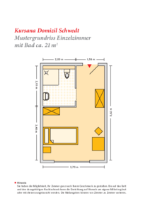 Grundrissbeispiel Einzelzimmer
