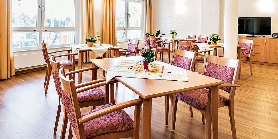 Ein gemütlicher Gemeinschaftsraum im Altenheim Otzberg