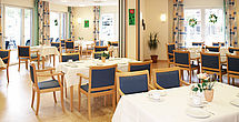 Das einladende und stilvolle Restaurant im Pflegeheim Bremen