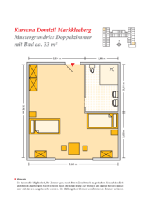 Grundrissbeispiel Doppelzimmer