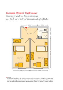 Grundrissbeispiel Einzelzimmer