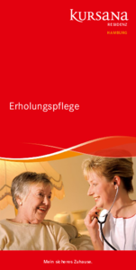 Kursana Residenz Hamburg Flyer Erholungspflege