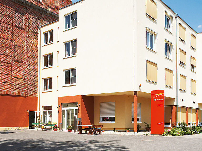 Das Pflegeheim Guben in der Frontalansicht