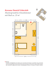 Grundrissbeispiel Einzelzimmer
