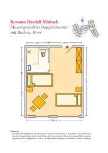 Grundrissbeispiel Doppelzimmer