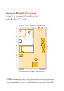 Grundrissbeispiel Einzelzimmer