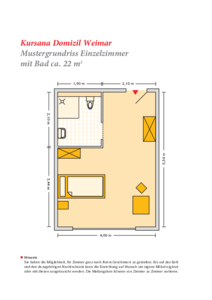 Grundrissbeispiel Einzelzimmer