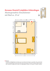 Grundrissbeispiel Einzelzimmer